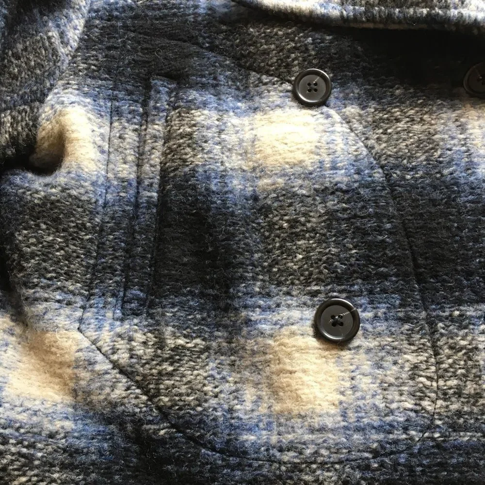 Ralph Lauren Denim Supply Shadow Plaid Wool Coat